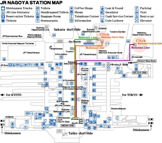 jr nagoya station map